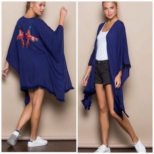 BACK EMBROIDERY PATCH KIMONO
